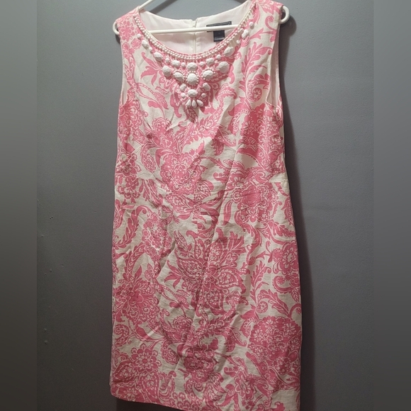 Jessica Howard pink paisley dress Sz.16 - Picture 3 of 8